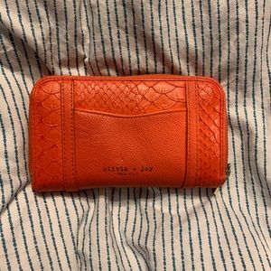 Olivia & Joy Orange Zip Wallet
